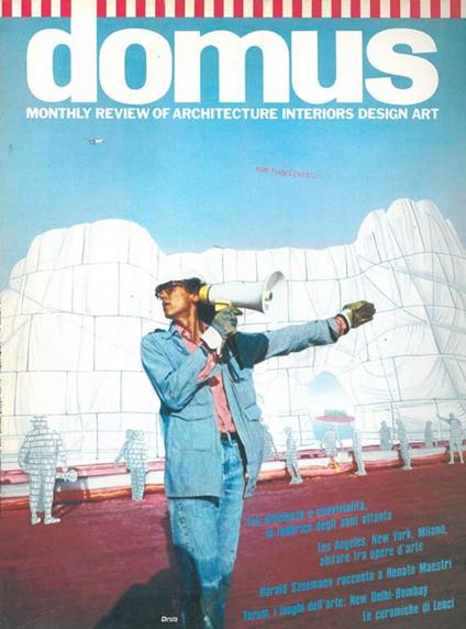 Domus: monthly review of architecture interiors design art. Text english/italiano. n. 641, agosto 1983 - Alessandro Mendini - copertina