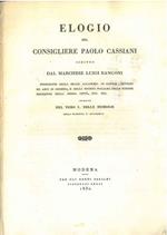 Elogio del consigliere Paolo Cassiani