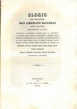 Elogio del professore Don Liberato Baccelli... inserito nella parte fisica del tomo XXIII delle memorie della Società italiana delle scienze residente in Modena