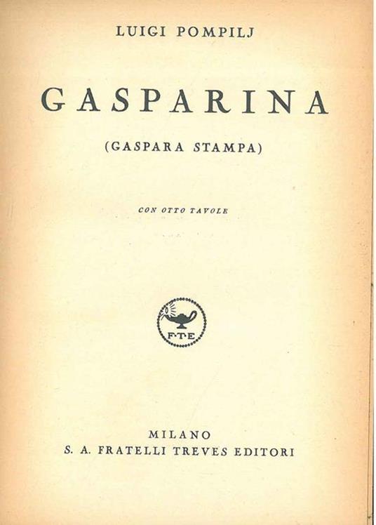 Gasparina. (Gaspara Stampa) - Luigi Pompilj - copertina