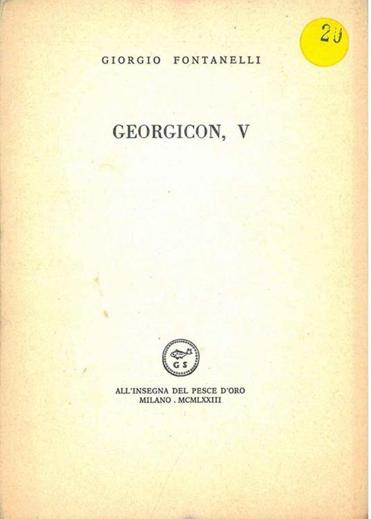 Georgicon V - Giorgio Fontanelli - copertina