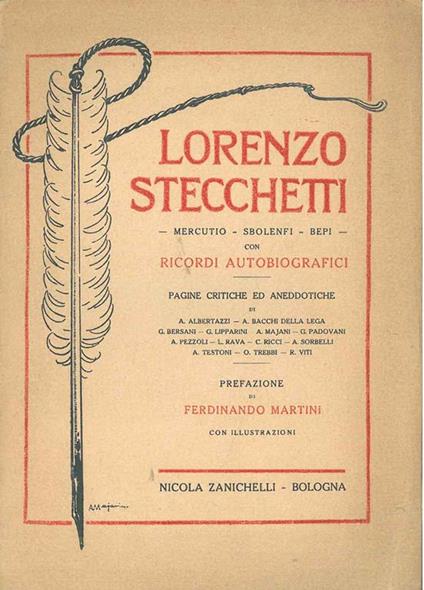 Lorenzo Stecchetti. Mercutio - Sbolenfi - Bepi con ricordi autobiografici. Pagine critiche ed aneddotiche - Ferdinando Martini - copertina
