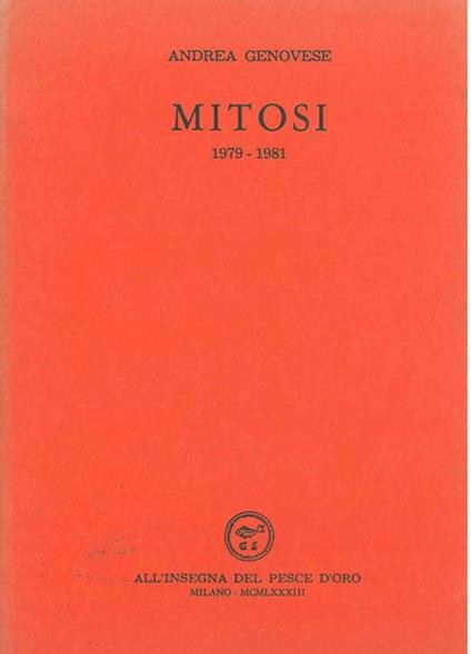 Mitosi 1979-1981 - Andrea Genovese - copertina