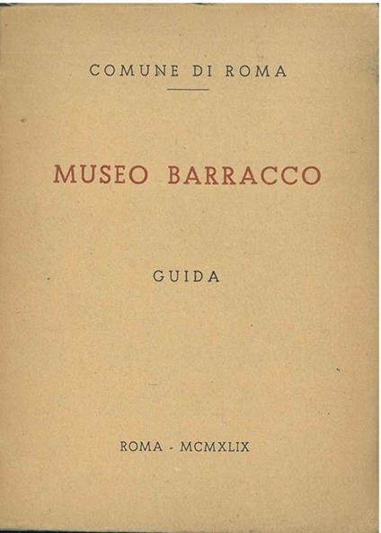 Museo Barracco di scultura antica - Carlo Pietrangeli - copertina