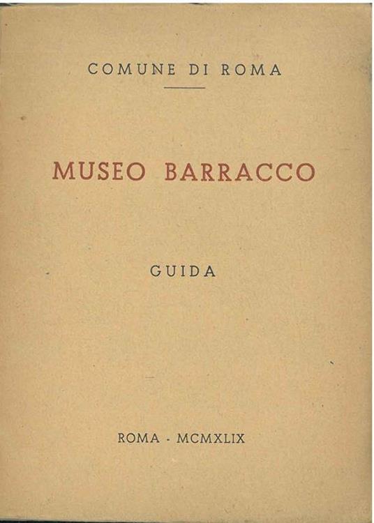 Museo Barracco di scultura antica - Carlo Pietrangeli - copertina