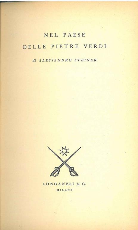 Nel paese delle pietre verdi - Albe Steiner - copertina