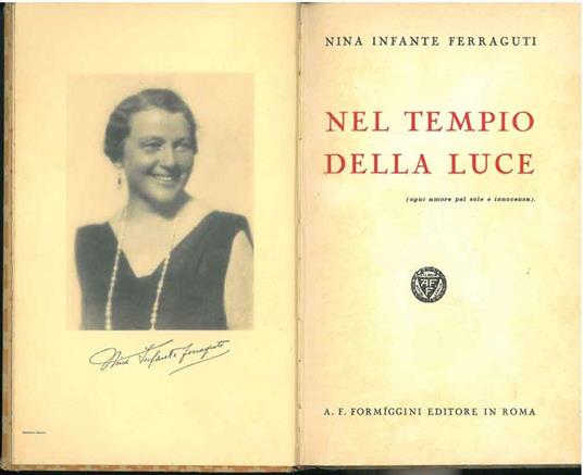 Nel tempio della luce - Nina Infante Ferraguti - copertina