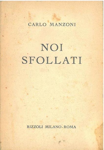 Noi sfollati - Carlo Manzoni - copertina
