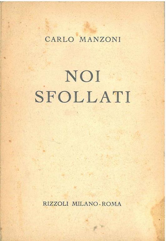 Noi sfollati - Carlo Manzoni - copertina