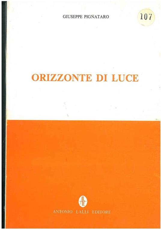 Orizzonte di luce - Giuseppe Pignataro - copertina