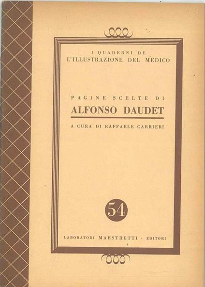 Pagine scelte di Alfonso Daudet - Raffaele Carrieri - copertina