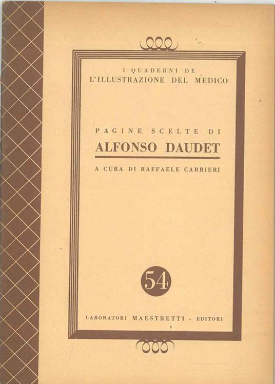 Pagine scelte di Alfonso Daudet - Raffaele Carrieri - copertina