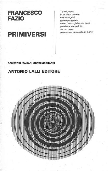 Primiversi - Francesco Fazio - copertina