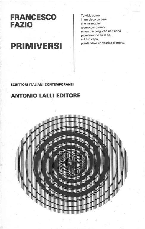 Primiversi - Francesco Fazio - copertina