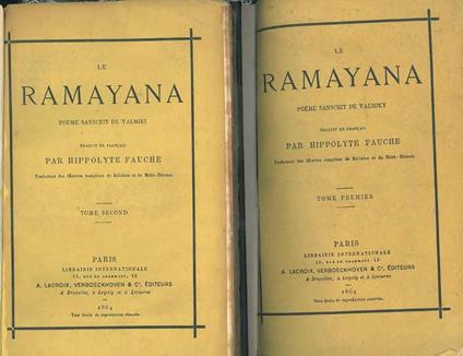 Ramayana. Poème sanscrit de Valmiky - Hippolyte Fauche - copertina
