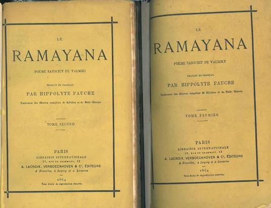 Ramayana. Poème sanscrit de Valmiky - Hippolyte Fauche - copertina