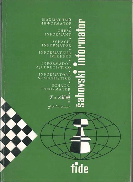Sahovski informator / Chess informant / Schachinformator / Informateur d'echecs / Informador ajedrecistico / Informatore scacchistico / Schackinformator vol. 38. 1984 - copertina