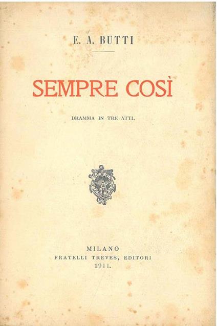 Sempre così - E. Annibale Butti - copertina