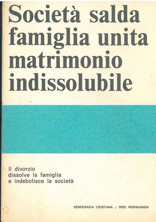 Società salda famiglia unita matrimonio indissolubile - copertina