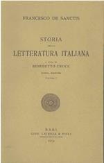 Storia della letteratura italiana. Quinta edizione. VOLUME I. A cura di Benedetto Croce