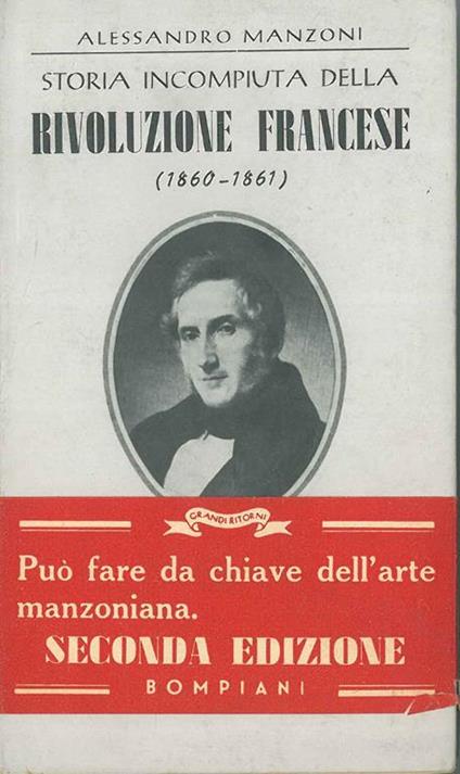 Storia incompiuta della rivoluzione francese (1860-1861) - Alessandro Manzoni - copertina