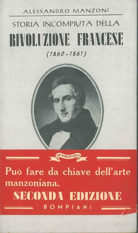 Storia incompiuta della rivoluzione francese (1860-1861) - Alessandro Manzoni - copertina