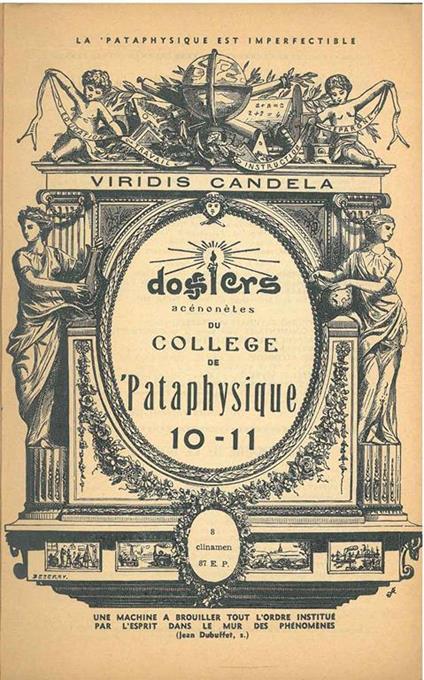 Viridis Candela. Dossiers acénonètes du Collège de Pataphysique. N. 10-11 - Alfred Jarry - copertina
