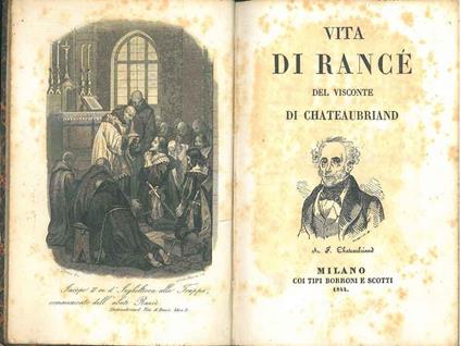 Vita di Rancé del Visconte di Chateaubriand - F.-René de Chateaubriand - copertina