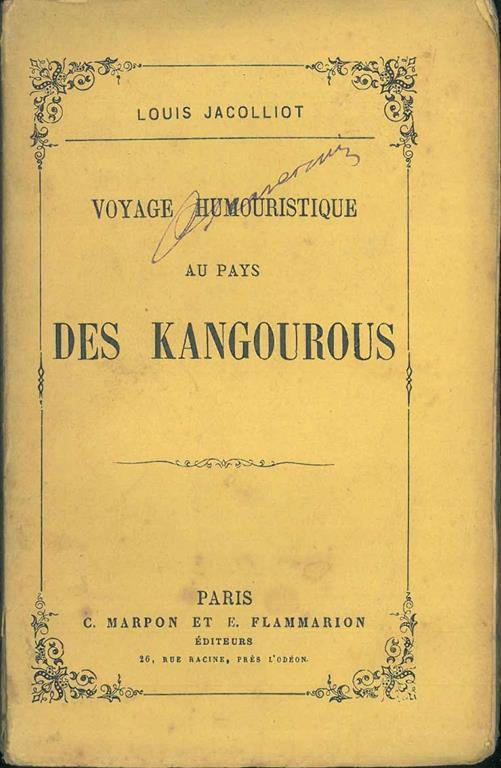 Voyage humouristique au pays des Kangourous - Louis Jacolliot - copertina