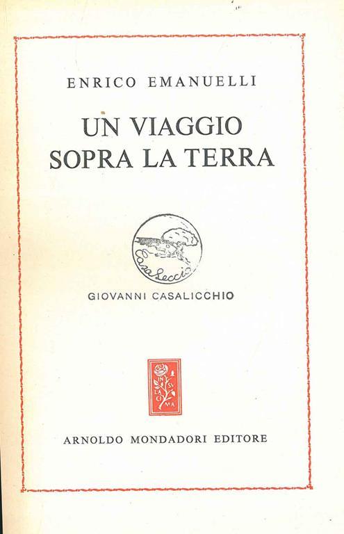 Un viaggio sopra la terra - Enrico Emanuelli - copertina