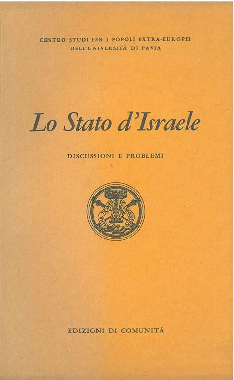 Lo stato d'Israele. Discussioni e problemi - copertina