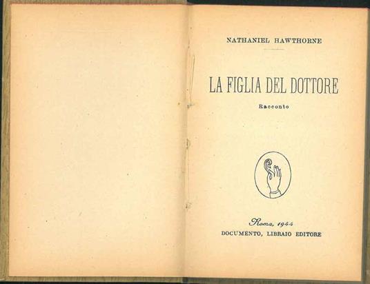 La figlia del dottore - Nathaniel Hawthorne - copertina