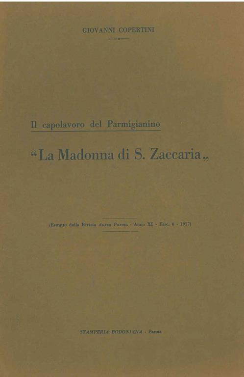 La Madonna di S. Zaccaria - Giovanni Copertini - copertina