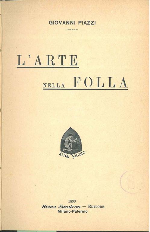 L' arte nella folla - Giovanni Piazzi - copertina