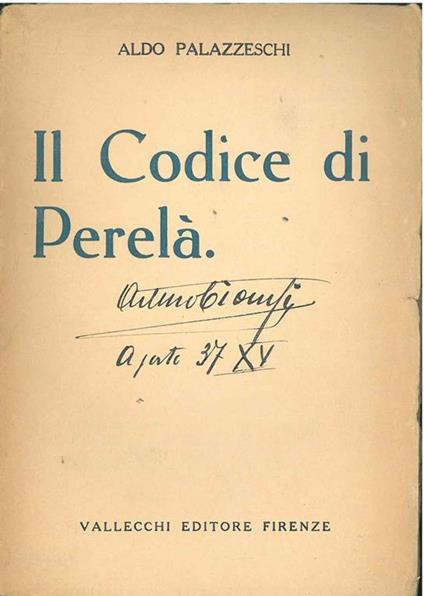 Il codice di Perelà - Aldo Palazzeschi - copertina