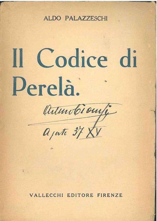 Il codice di Perelà - Aldo Palazzeschi - copertina