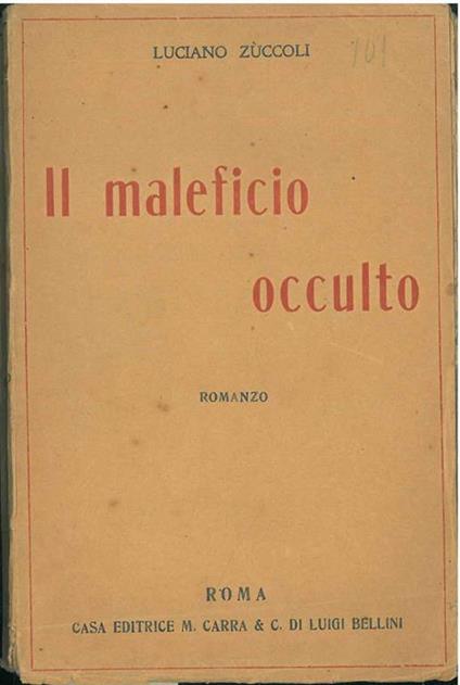 Il maleficio occulto - Luciano Zuccoli - copertina