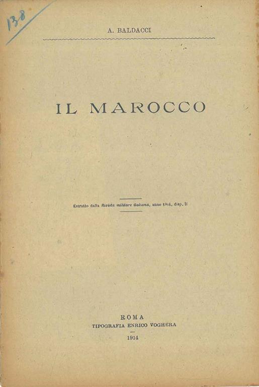 Il Marocco - Antonio Baldacci - copertina