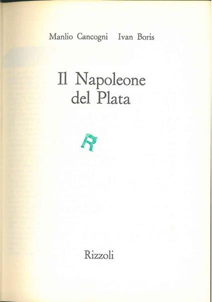 Il Napoleone del Plata - Manlio Cancogni - copertina