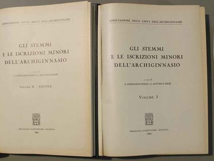 Gli stemmi e le iscrizioni minori dell'Archiginnasio - copertina