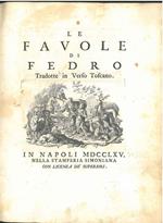 Le favole di Fedro tradotte in verso toscano