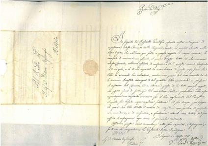 Foglio viaggiato e datato: "Bologna, 10 agosto 1821" - copertina