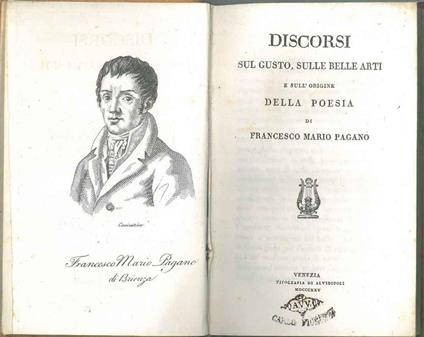 Discorso sul gusto sulle belle arti e sull'origine della poesia - copertina