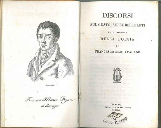 Discorso sul gusto sulle belle arti e sull'origine della poesia - copertina