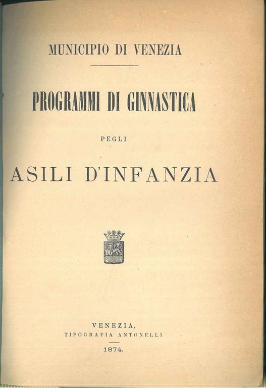 Programmi di ginnastica pegli asili d'infanzia - copertina