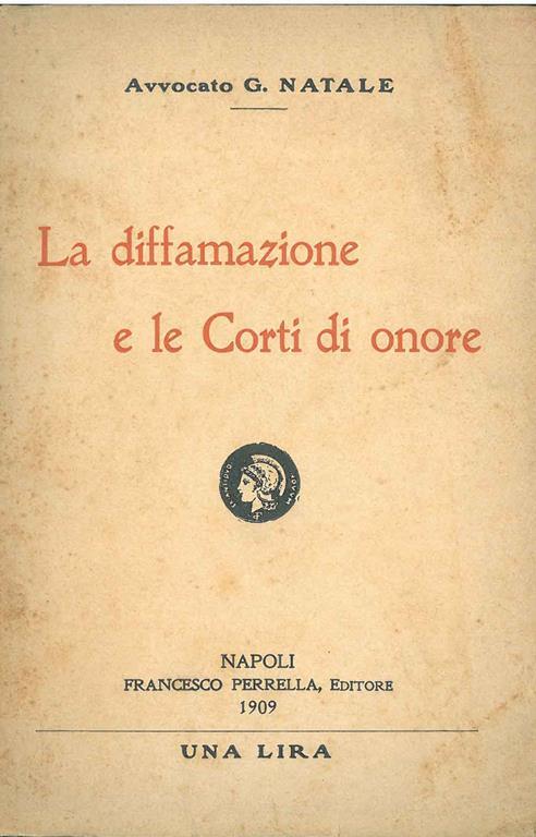 La diffamazione e le corti di onore - G. Natale - copertina