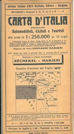 Nuova carta stradale d'Italia, speciale per automobilisti, ciclisti, turisti. Scala 1:250000. Foglio 27, contiene: Vallo di Lucania - Golfo di Policastro - Mare Tirreno
