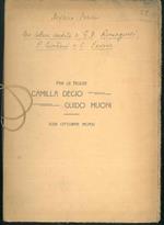 Tre lettere inedite di G. D. Romagnosi, P. Giordani e C. Cavour. Per le nozze Camilla Decio e Guido Muoni