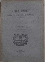Atti e memorie della R. Accademia Virgiliana di Mantova. Anno mcmxv, vol viii, parte ii