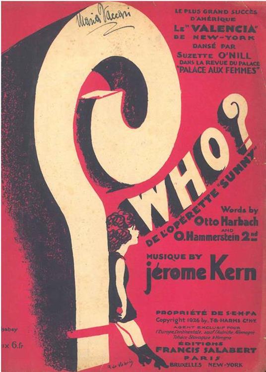 Who? Fox-Trot. De l'operette "Sunny" - Jerome Kern - copertina